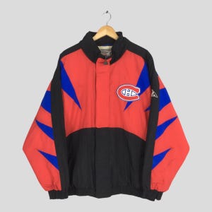 Vintage Montreal Canadiens NHL Windbreaker Jacket XLarge Montreal Canadiens Multicolor Bomber Jacket CCM Montreal Canadiens Ice Hockey XL