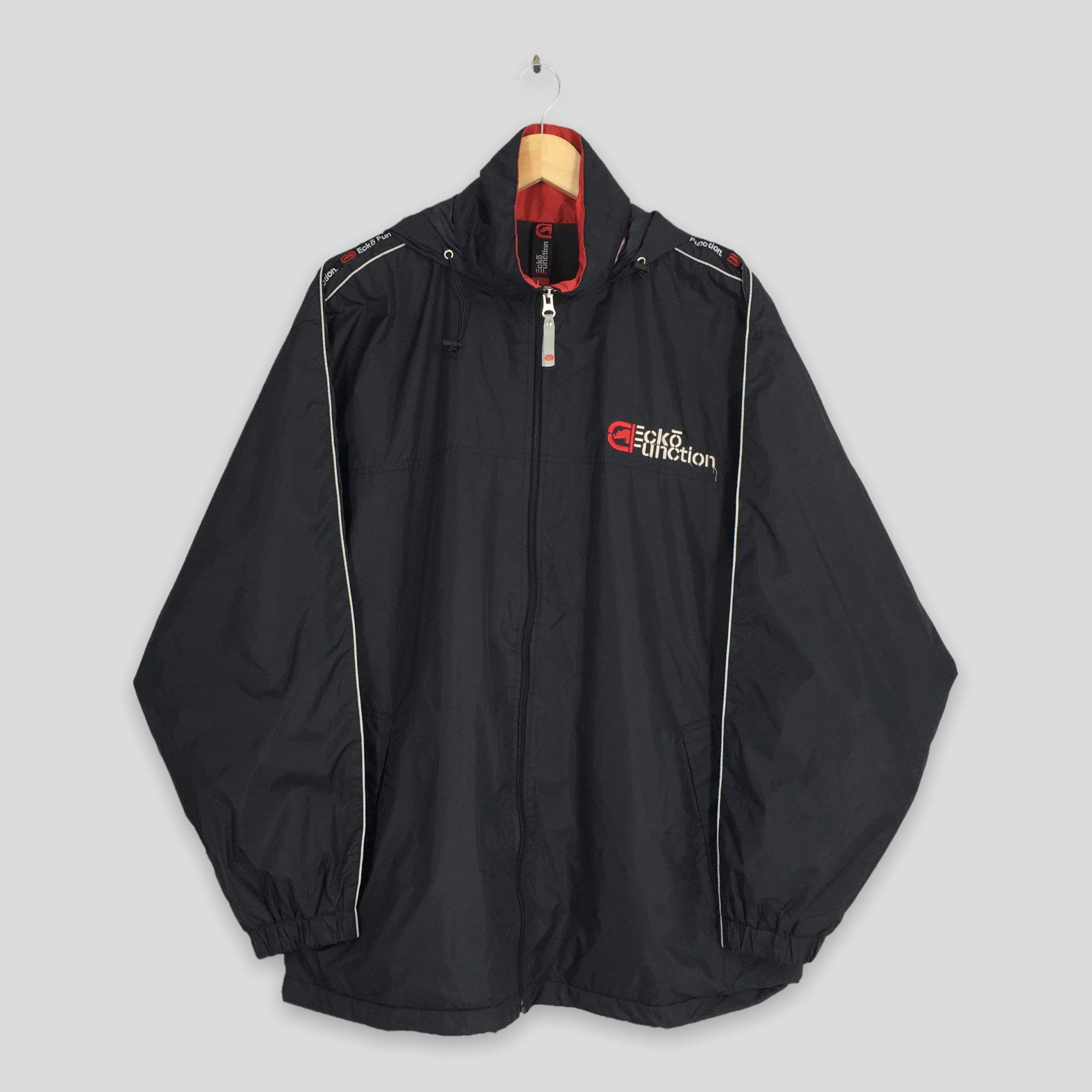 Vintage 90's Ecko Function Windbreaker Hoodie Jacket Large Vintage 90's Ecko Function Windbreaker Hoodie Jacket Large