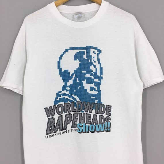 A Bathing Ape Worldwide Bape Head White T Shirt Medium Bape - Etsy