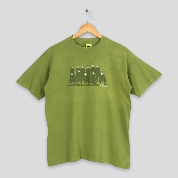 Vintage 90's XLARGE Clothing Usa Guerrilla League Green T Shirt