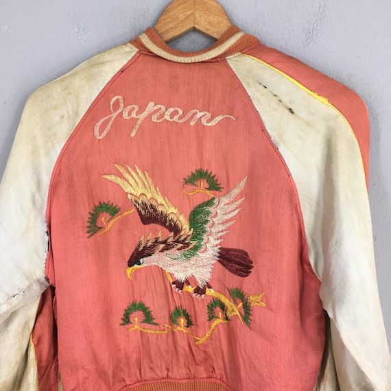 Vintage 1950's Sukajan Japan Phoenix Eagle Jacket Small Sukajan