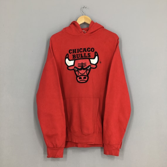 Vintage 90s Oversized Chicago Bulls Red Logo Sweatshirt