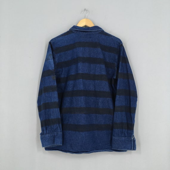 Vintage Denim Stripes Jeans Jacket Medium Jeans S… - image 7