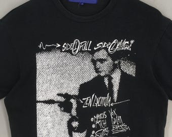 Vintage AD2004 Comme Des Garcons Zen Guerrilla Black Tshirt Small