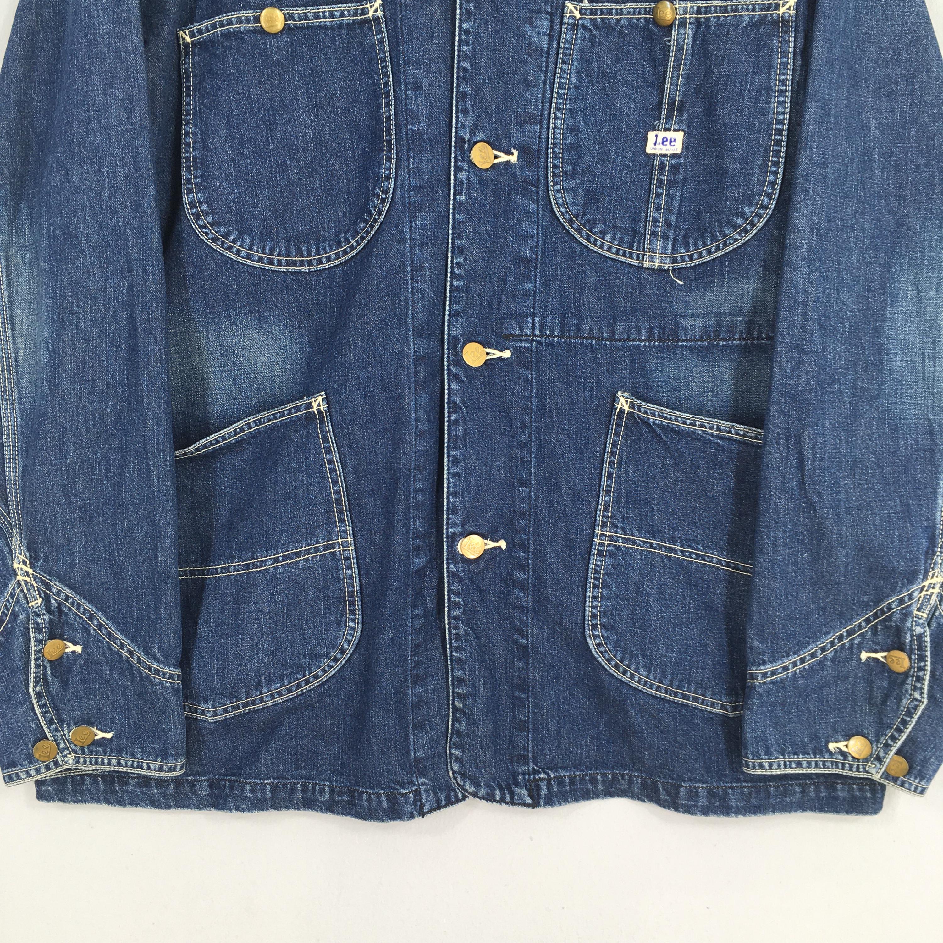 Vintage 90's Lee Sanforized Denim Worker Jacket Medium Lee Jeans