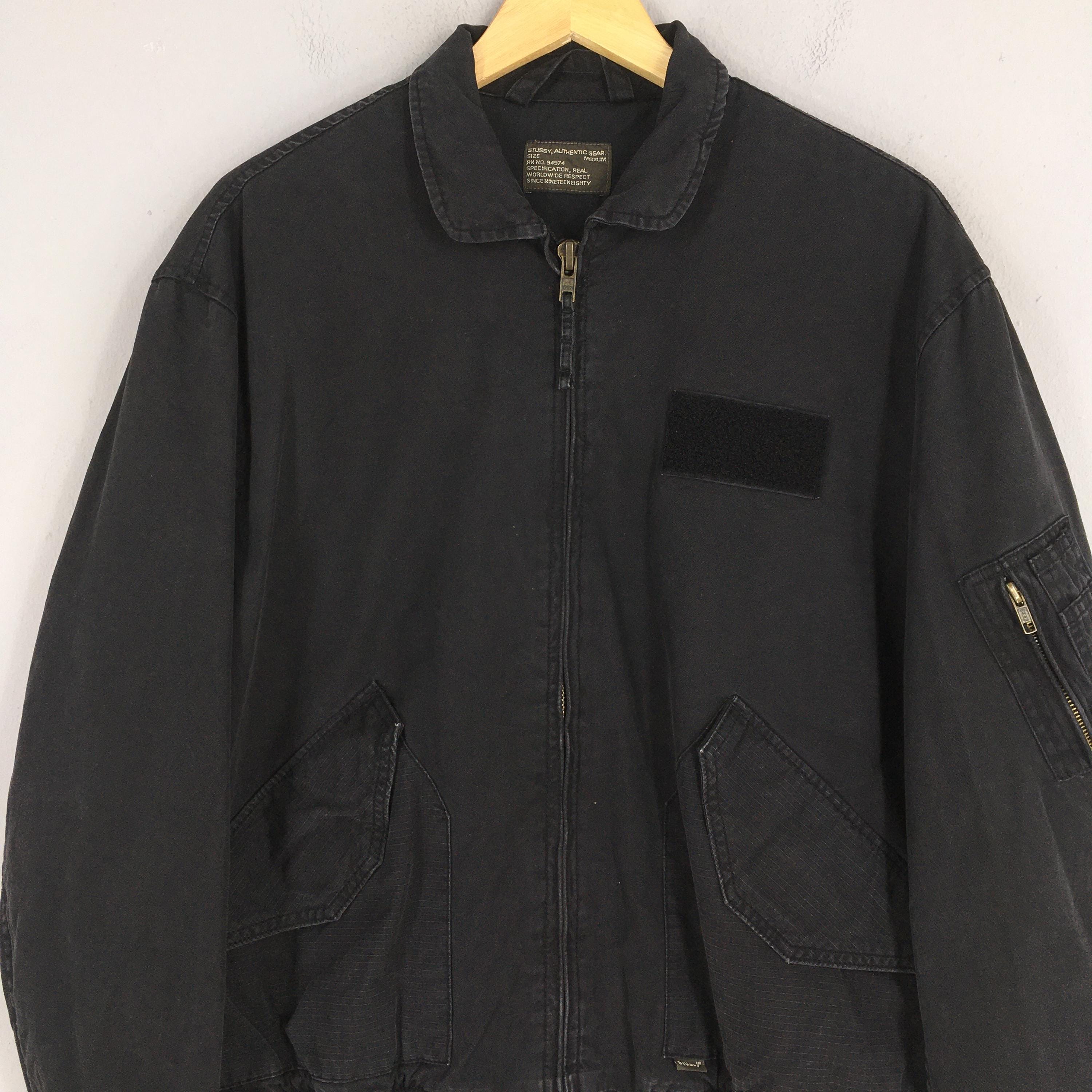 Vintage 90s Stussy MA-1 Flight Jacket Medium Stussy Surplus