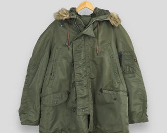 Vintage 1980s Alpha Industries US Air Force Bomber Jacket Large