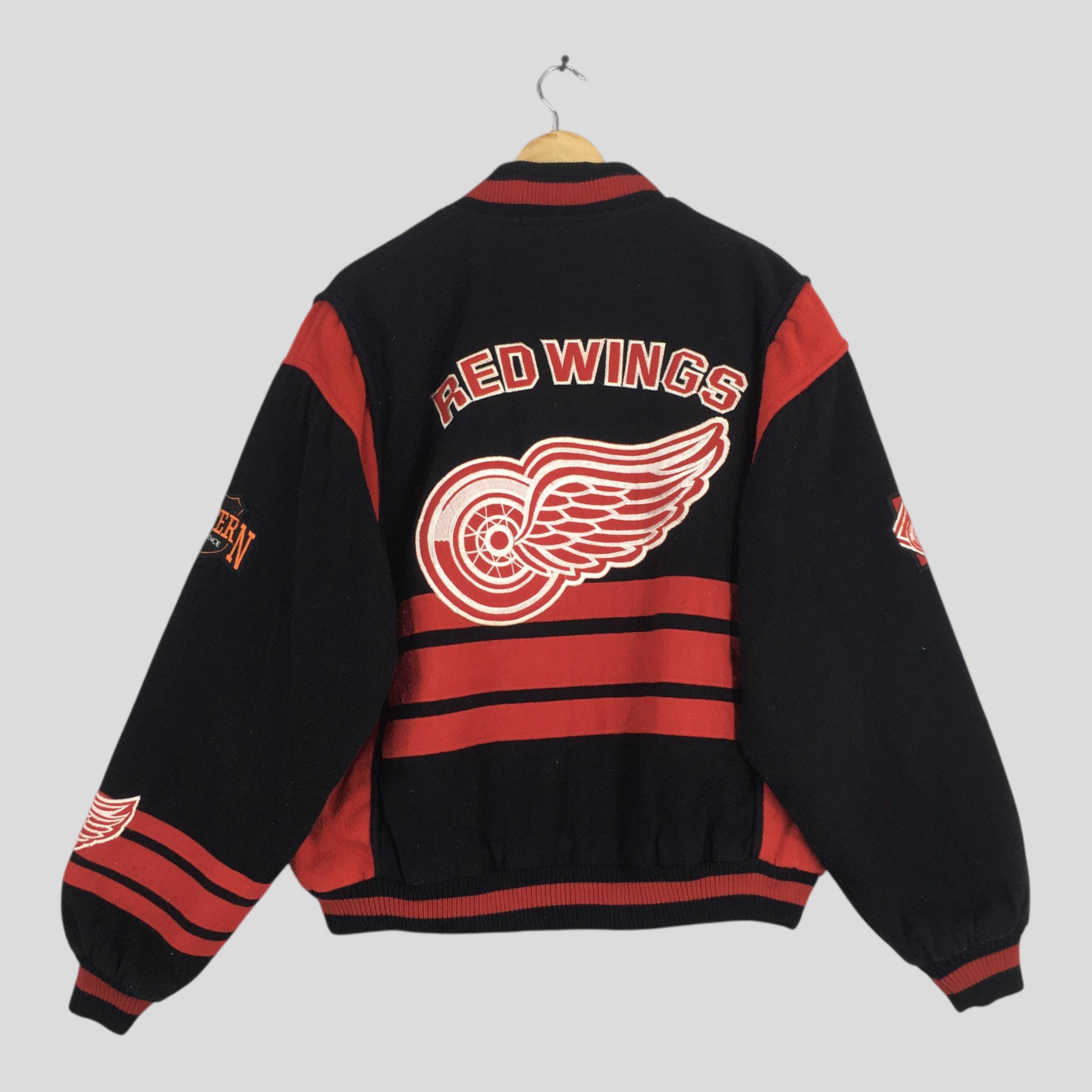 Vintage 90s Detroit Red Wings NHL Varsity Jacket Large Detroit Red