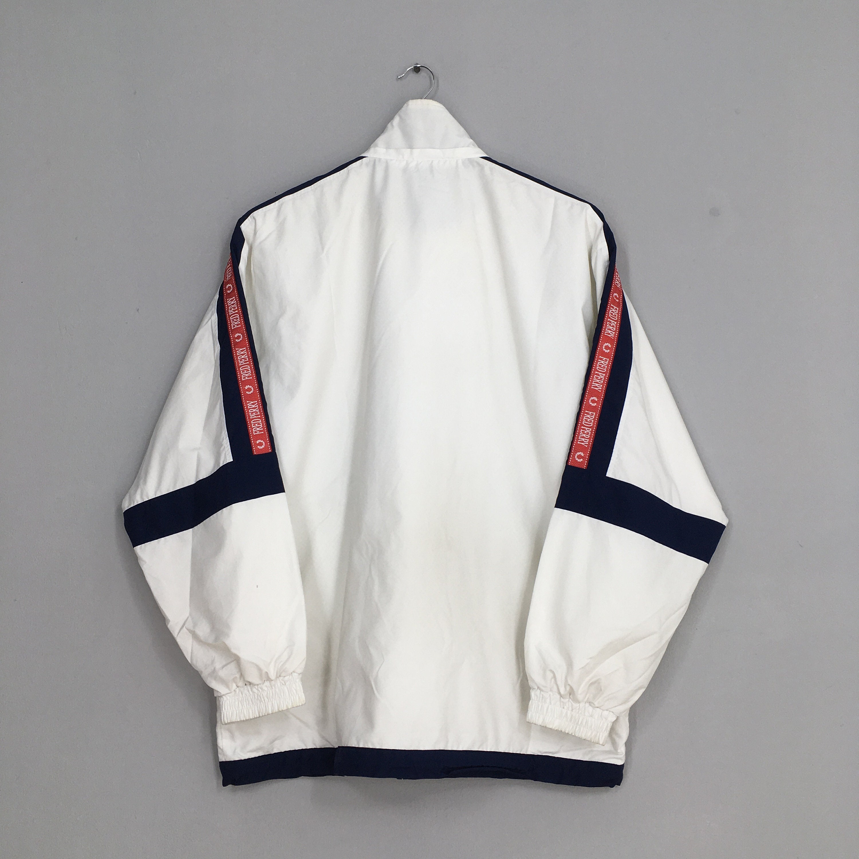 Vintage Fred Perry White Track Jacket Medium Fred Perry   Etsy