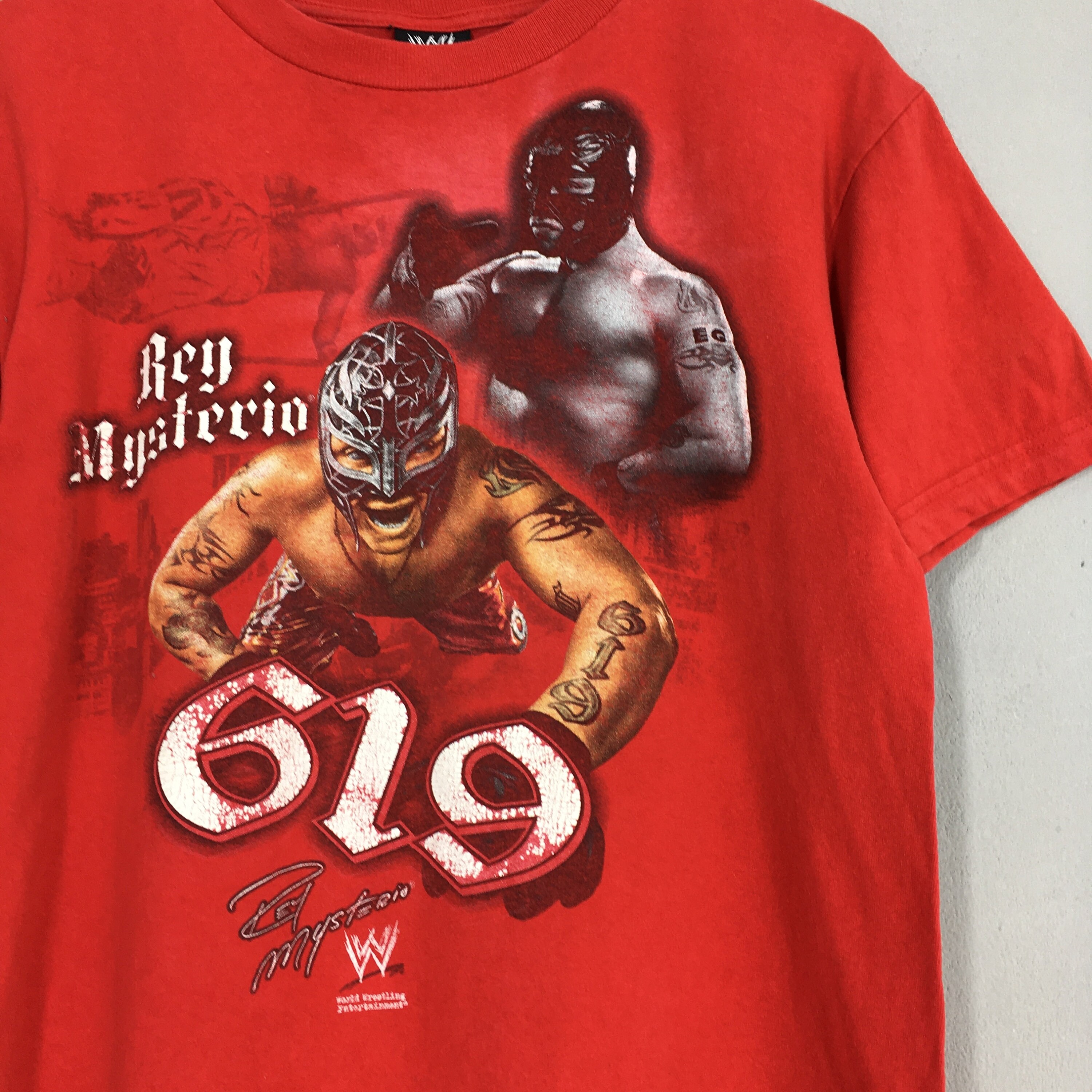 2008 WWE/ ミステリオ 総柄 レスリング Tシャツ 楽天市場】90s 当時物 USA製 □ WWF オフィシャル ブレット