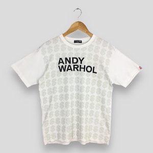 Vintage Andy Warhol Dollar Art White T shirt Medium 1982 Dollar Money Artwork Overprint Shirt Andy Warhol Pop Art Designer Tee Size M