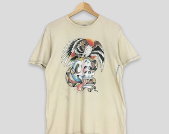 Koszulka Vintage Y2K Don Ed Hardy autorstwa Christiana Audigiera z tatuażem, rozmiar M, rozmiar M