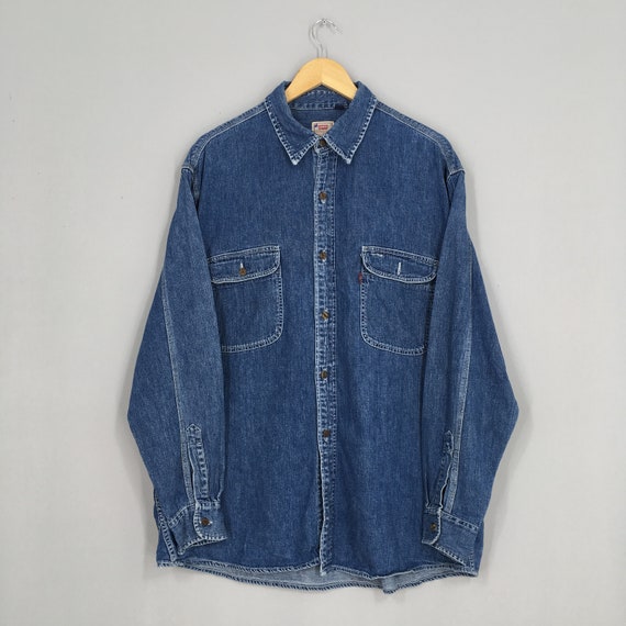 Vintage Levis Strauss Western Jeans Shirt XLarge L