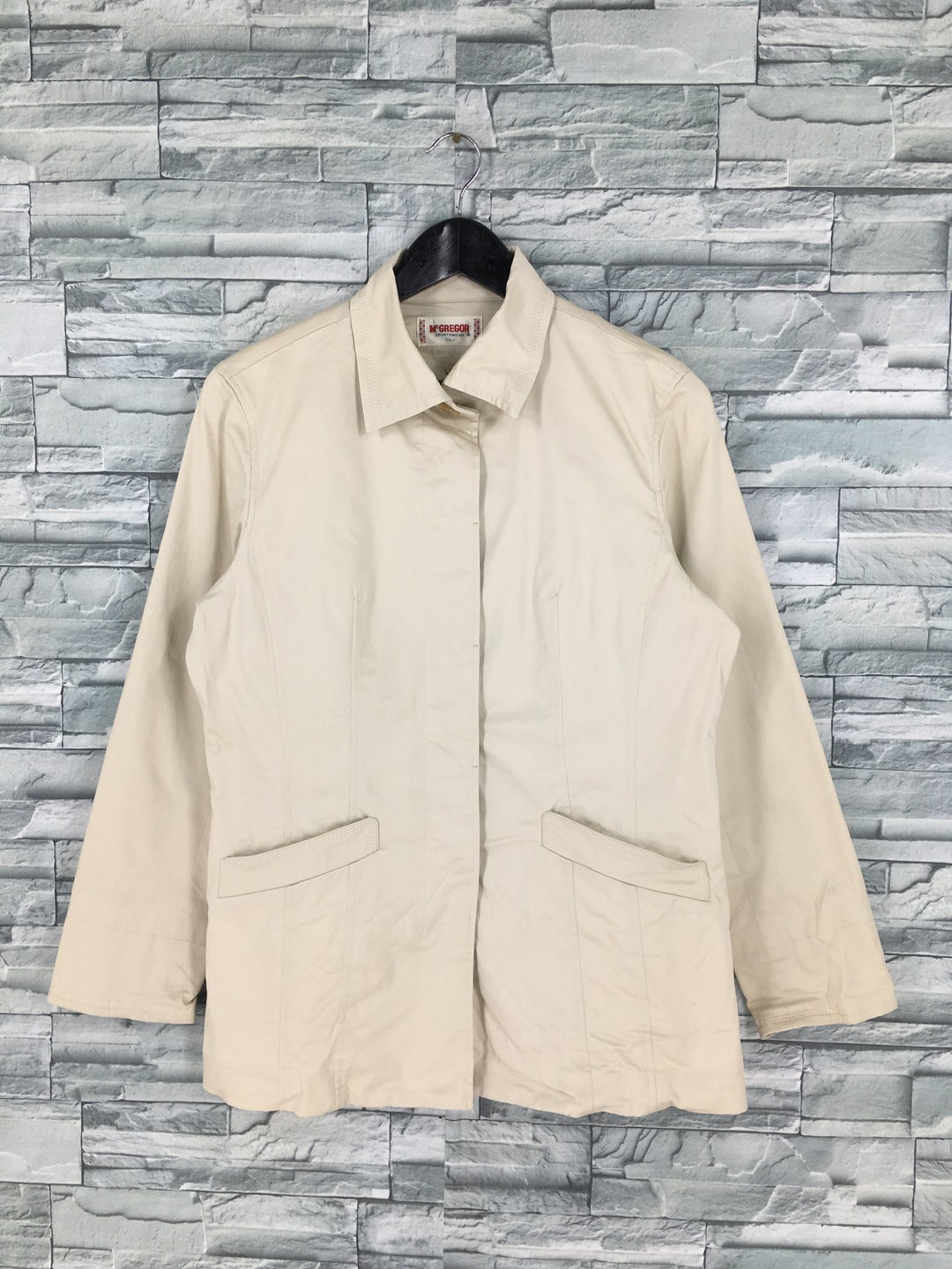 Mcgregor Workers Casual Cotton Jacket Beige Large Vintage - Etsy