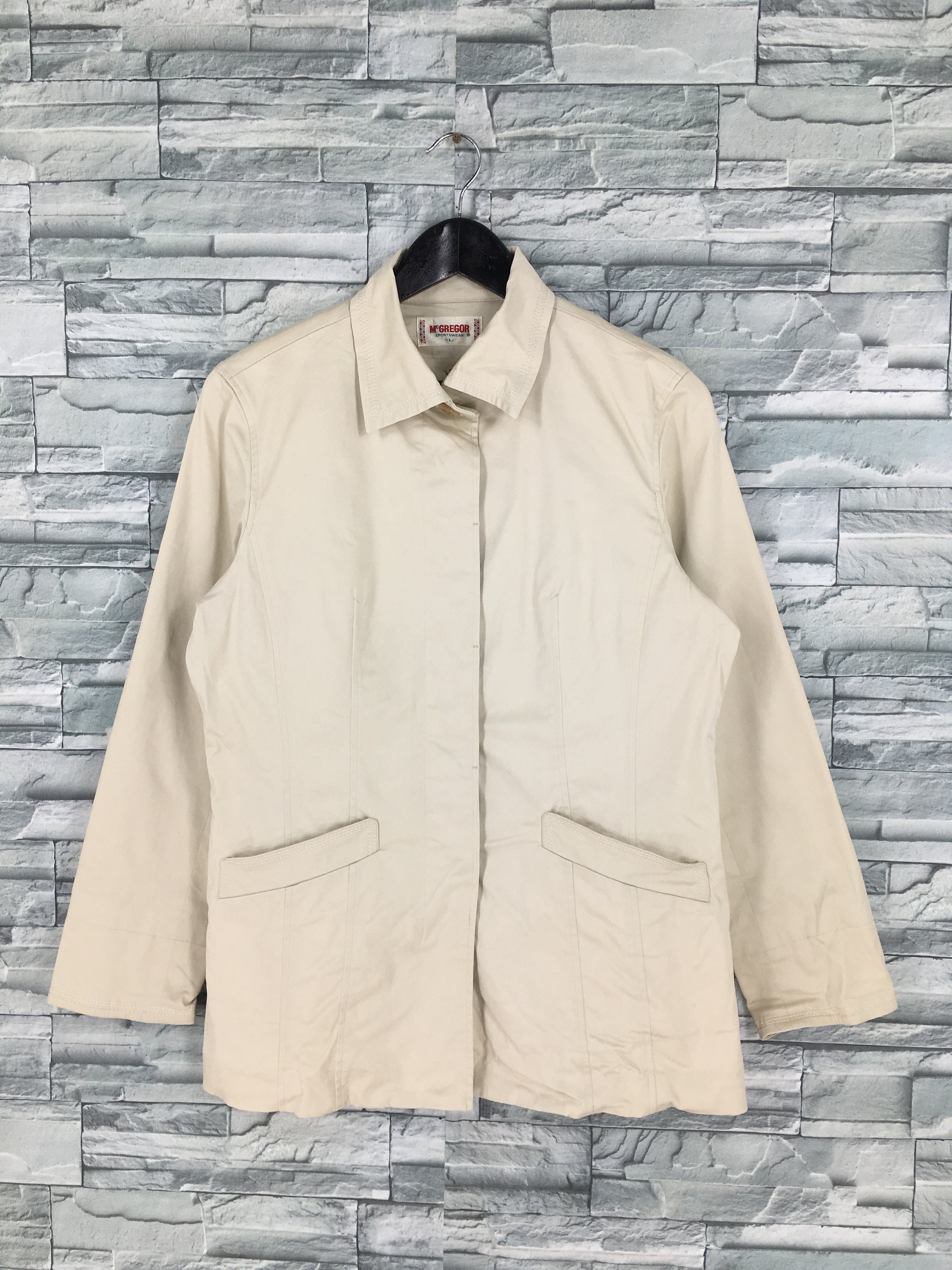 Mcgregor Workers Casual Cotton Jacket Beige Large Vintage | Etsy
