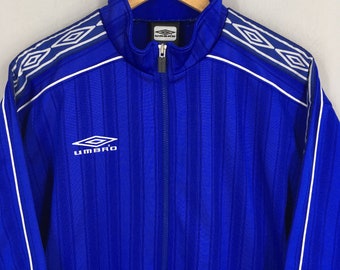 Vintage 90's Umbro Windbreaker Jacket Large Umbro Sportswear Blue