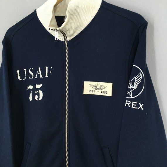 Vintage Avirex USAF Navy Blue Sweater Medium 1990… - image 3