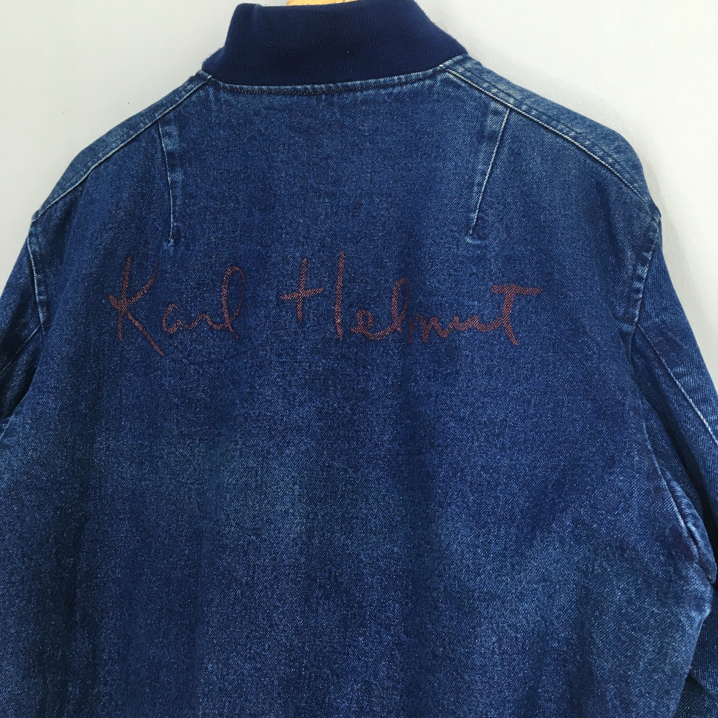 専用 Karl Helmut / over blouson jacket L Rare!!! Vintage 90'S KARL HELMUT CLASSIC Design Bomber