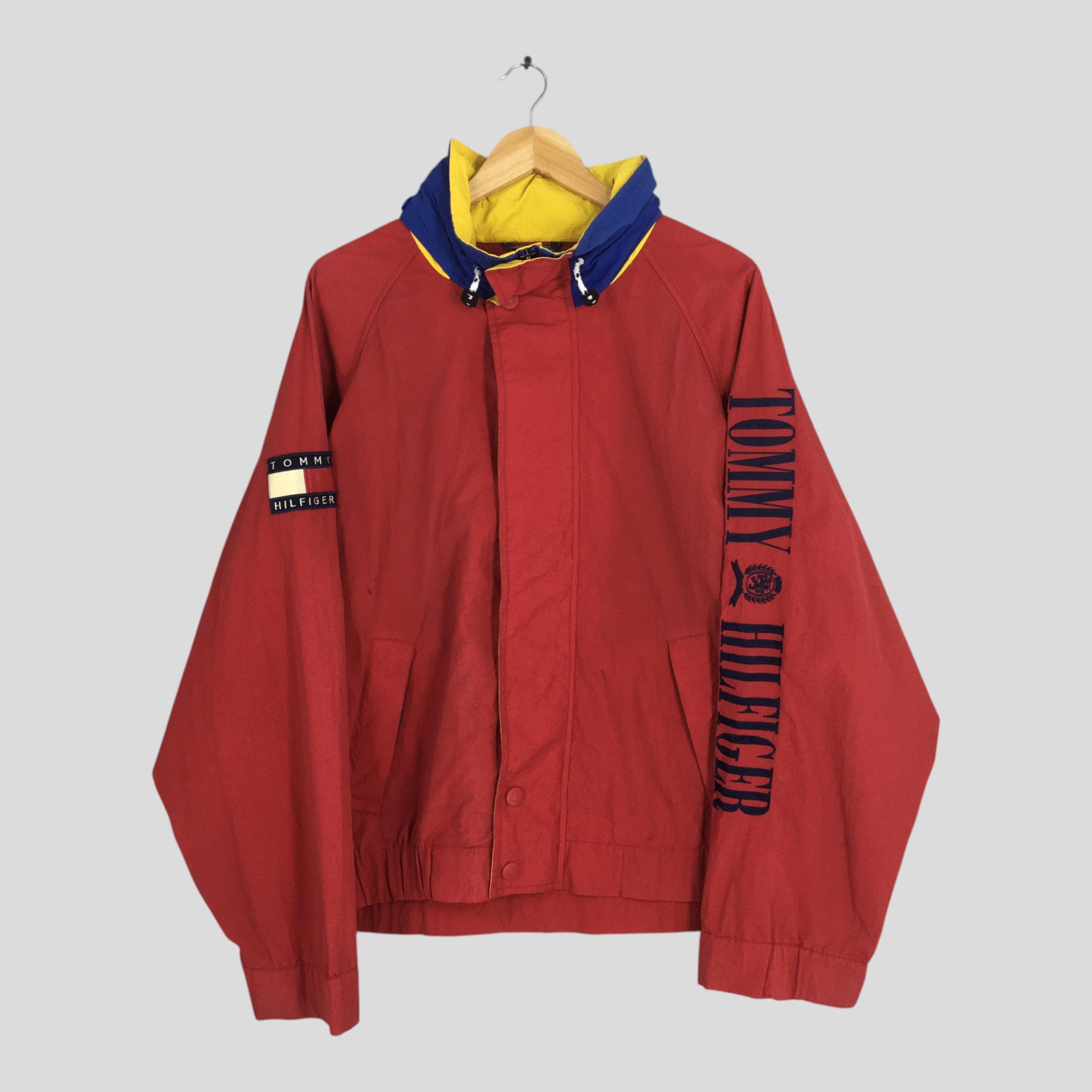 Vintage 90s Tommy Hilfiger Red Jacket Xlarge Tommy Hilfiger 