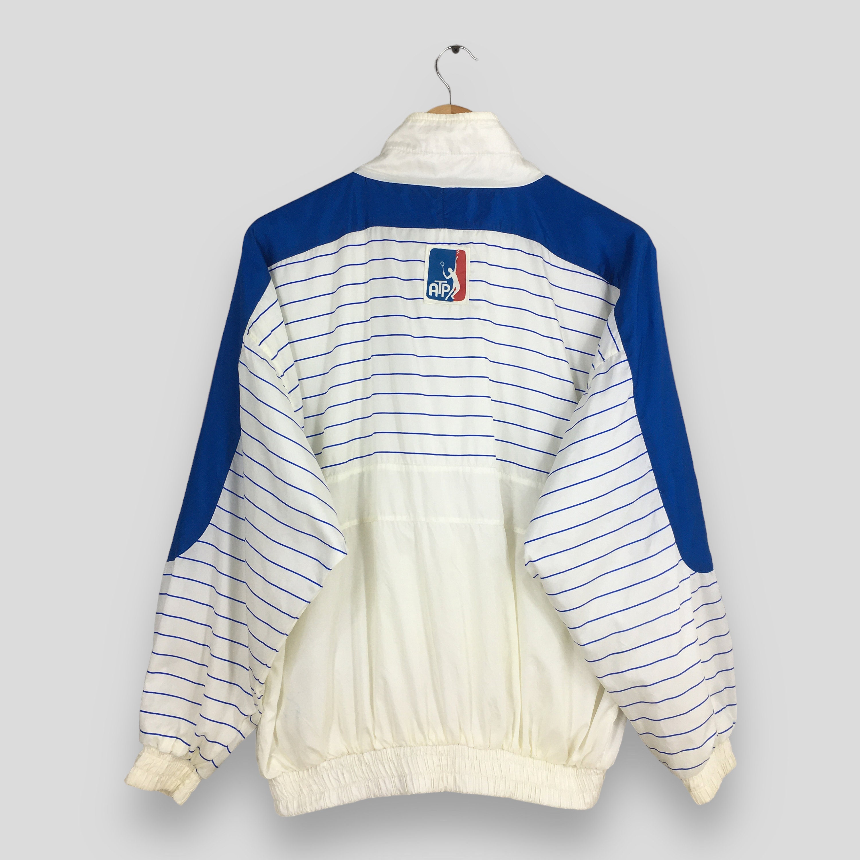 Vintage 1990s Adidas ATP Tennis Windbreaker Jacket Large