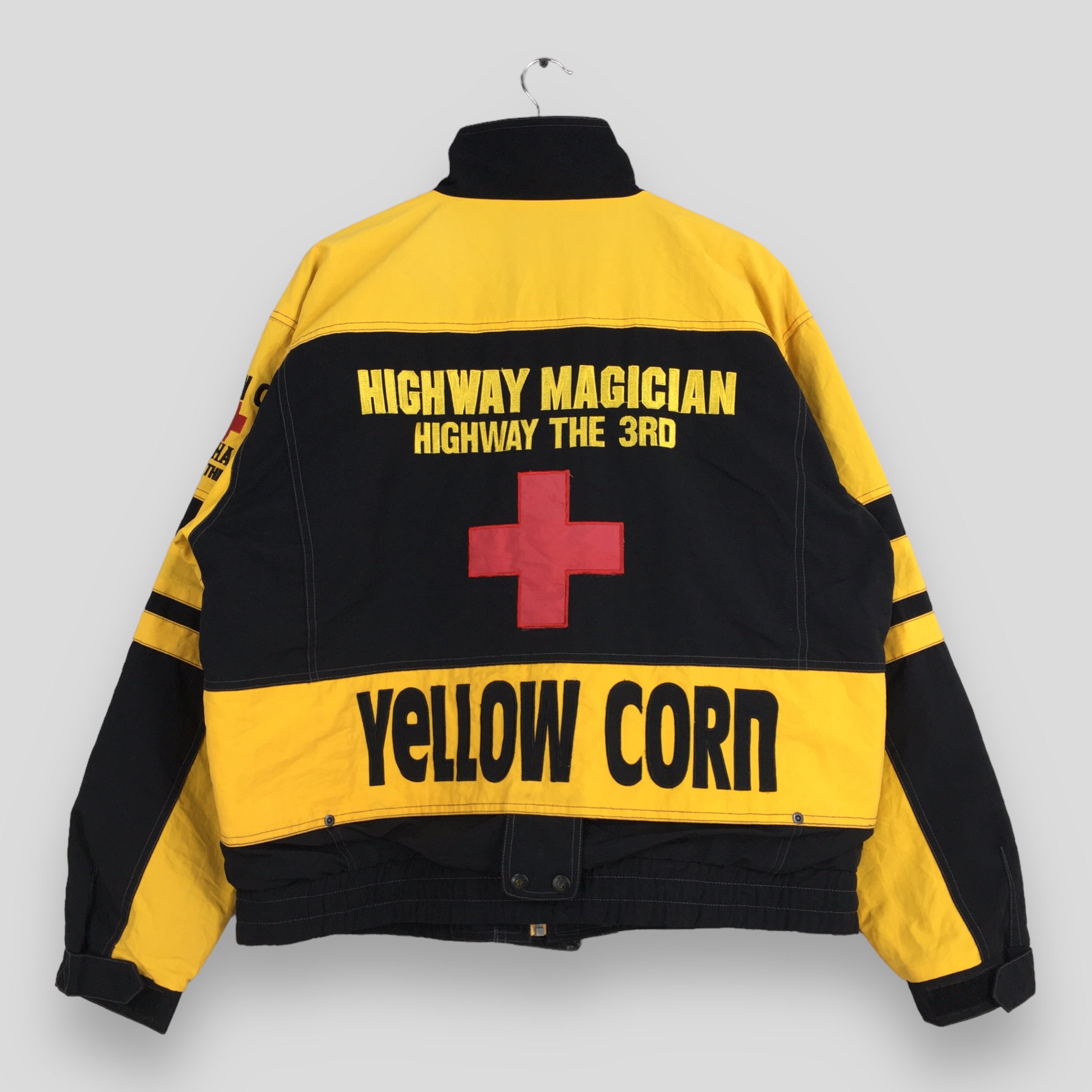 Vintage Yellow Corn Motorsports Sledge Hammer Jacket Large Vintage Yellow Corn Motorsports Sledge Hammer Jacket Large