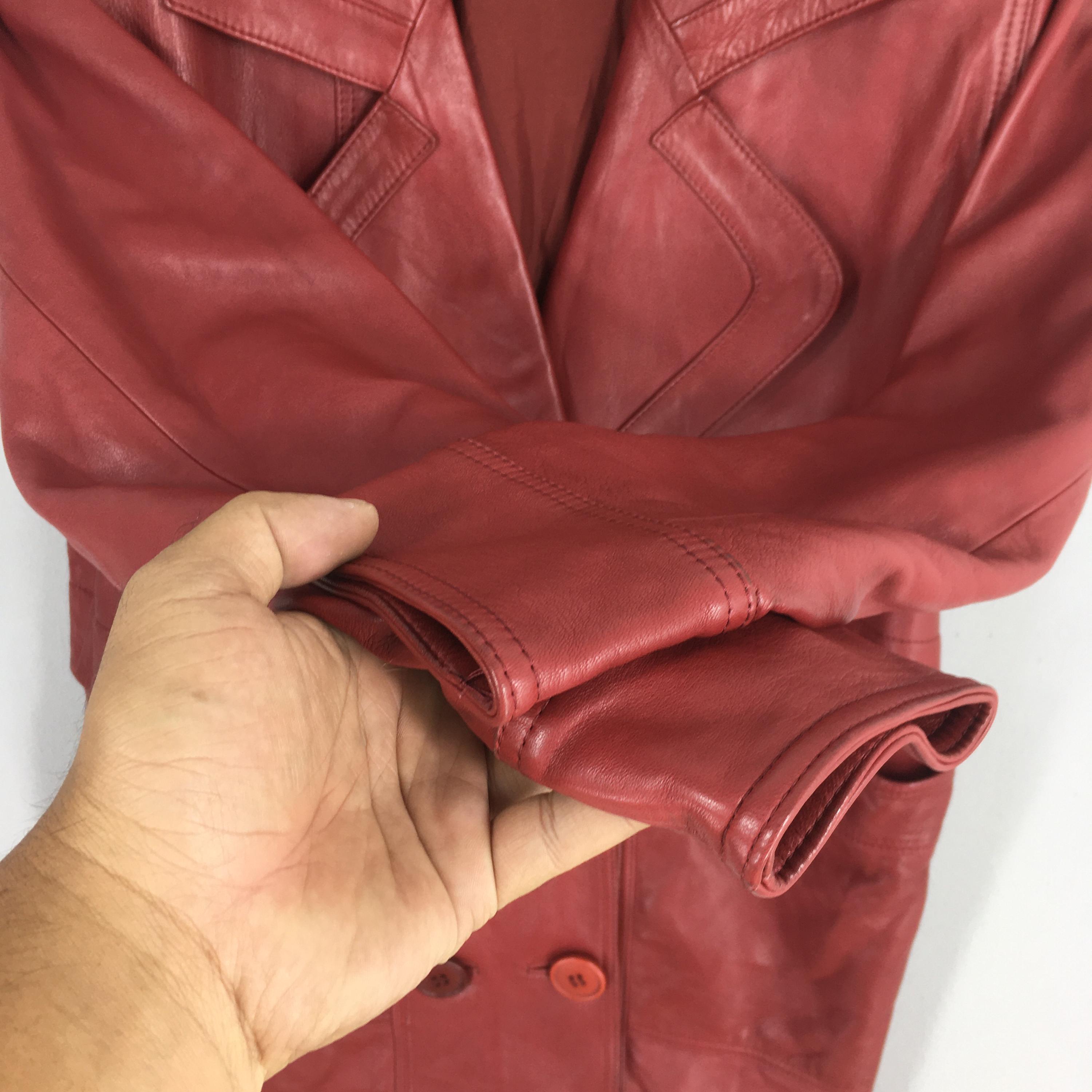Vintage Loewe Madrid Made in Spain Leather Double Breasted Coat