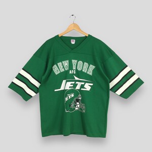 Vintage 90's New York Jets NFL Rugby Green Tshirt Xlarge National
