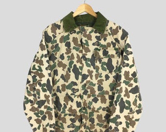 Vintage 1980s Saftbak Duck Camo Hunting Jacket / Workwear