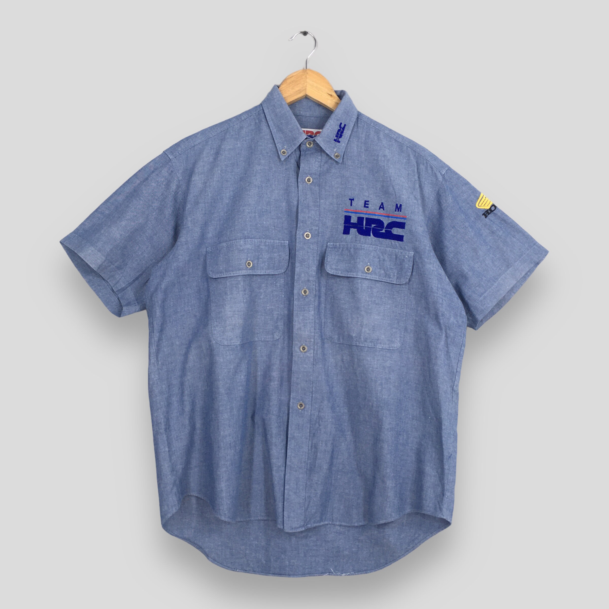 80s90s HONDA デサント製 デカロゴ メッシュ レーシングシャツ 80s90s HONDA デサント製 デカロゴ メッシュ レーシングシャツ