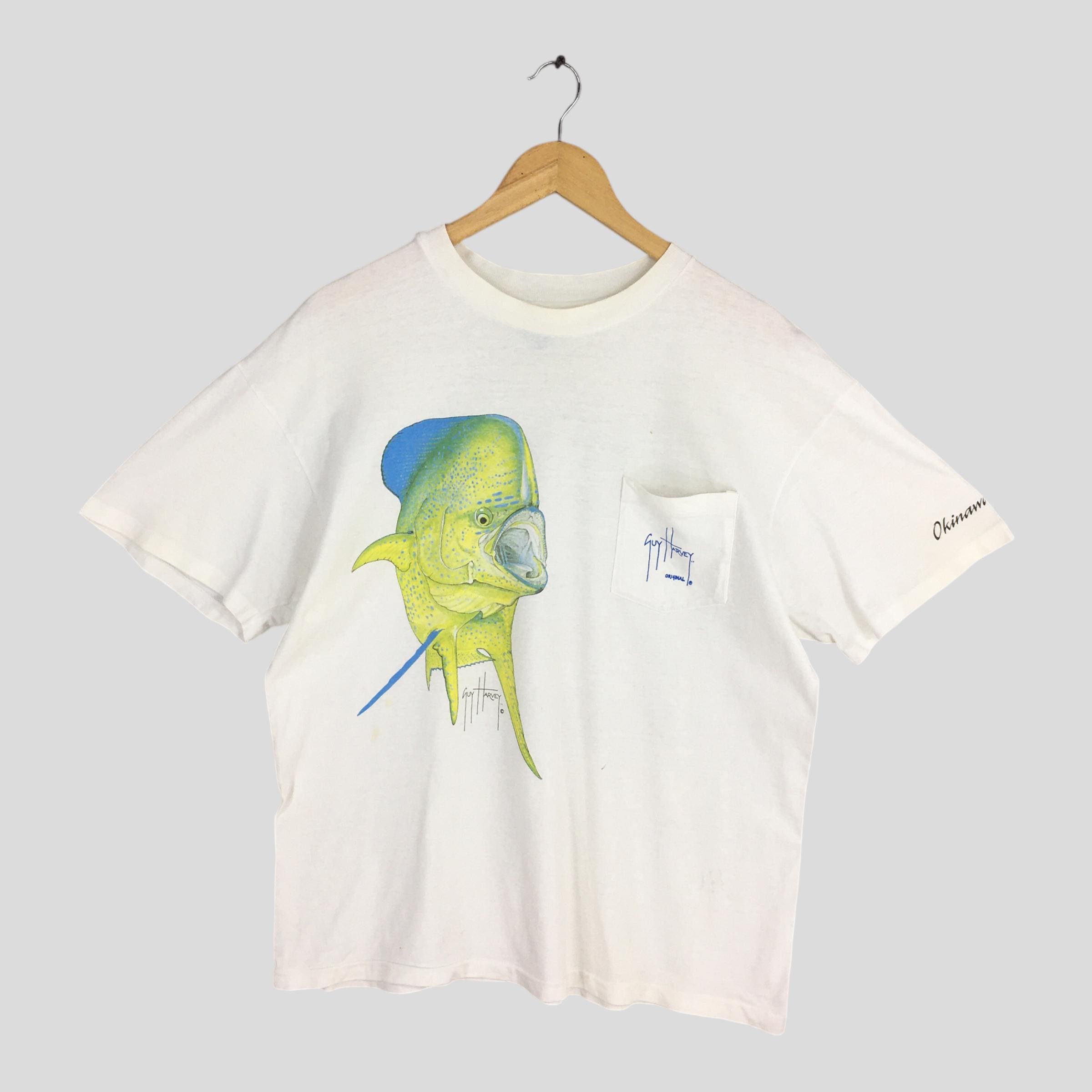 90s00s DEAD STOCK GUY HARVEY 魚プリント Tシャツ OG Tee - Summer 