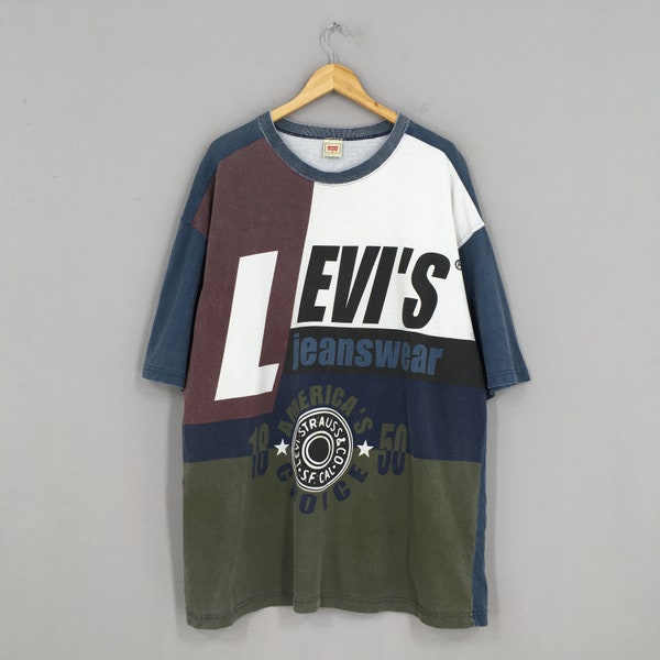 Vintage 90's Levis Jeans Tshirt Large Levis Usa Union Made Levis Strauss Jeanswear Sportswear Levis 501 Tees Size L