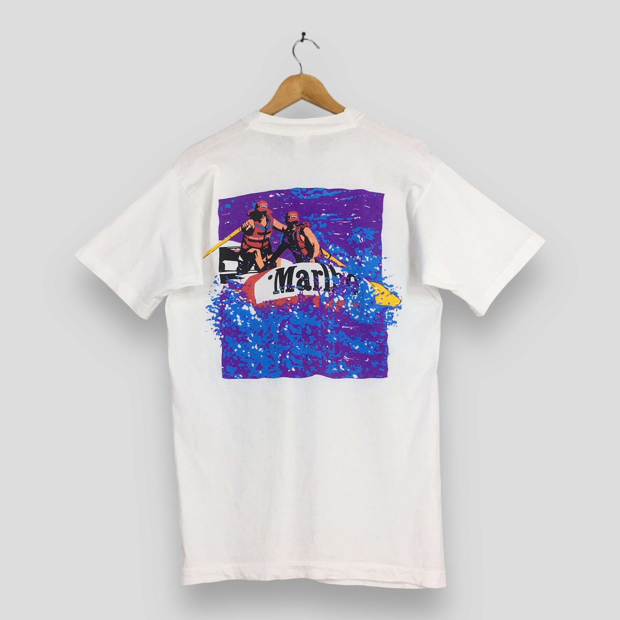 Vintage 90's Marlboro Adventure Team White Pocket T Shirt Medium