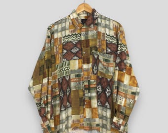 Vintage 1980's “esprit” New Wave Pop Art Dinosaur Print Rayon