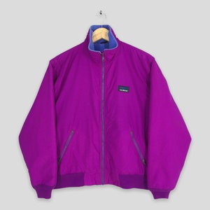 Vintage LL Bean Usa Lining Fleece Purple Jacket Medium 90&#39;s LL Bean Fleece LL Bean Windbreaker Jacket Ll Bean Warm Up Jacket Size M