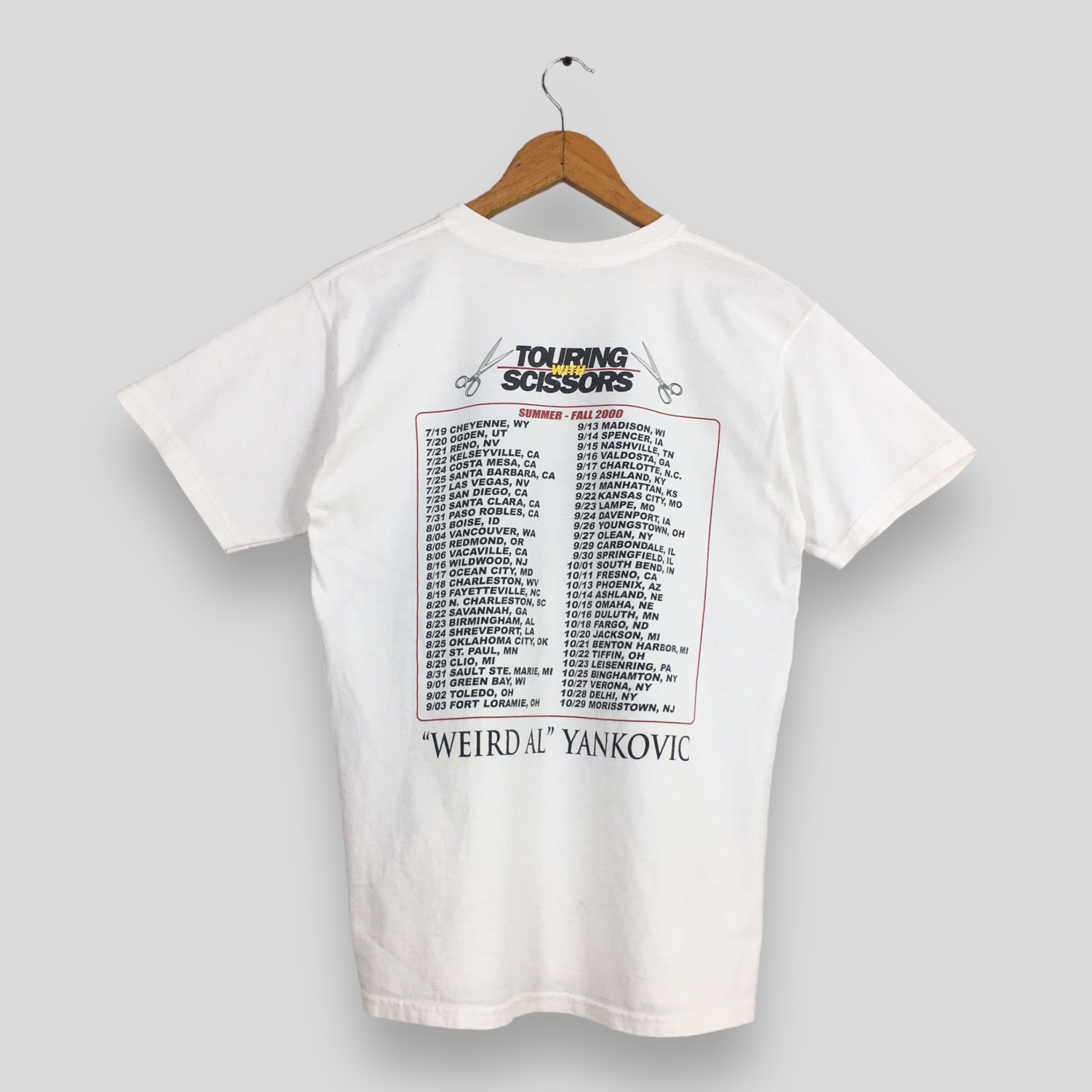 Vintage 90s Weird Al Yankovic Touring Scissors Tshirt Weird Al