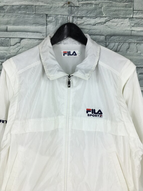 white fila windbreaker