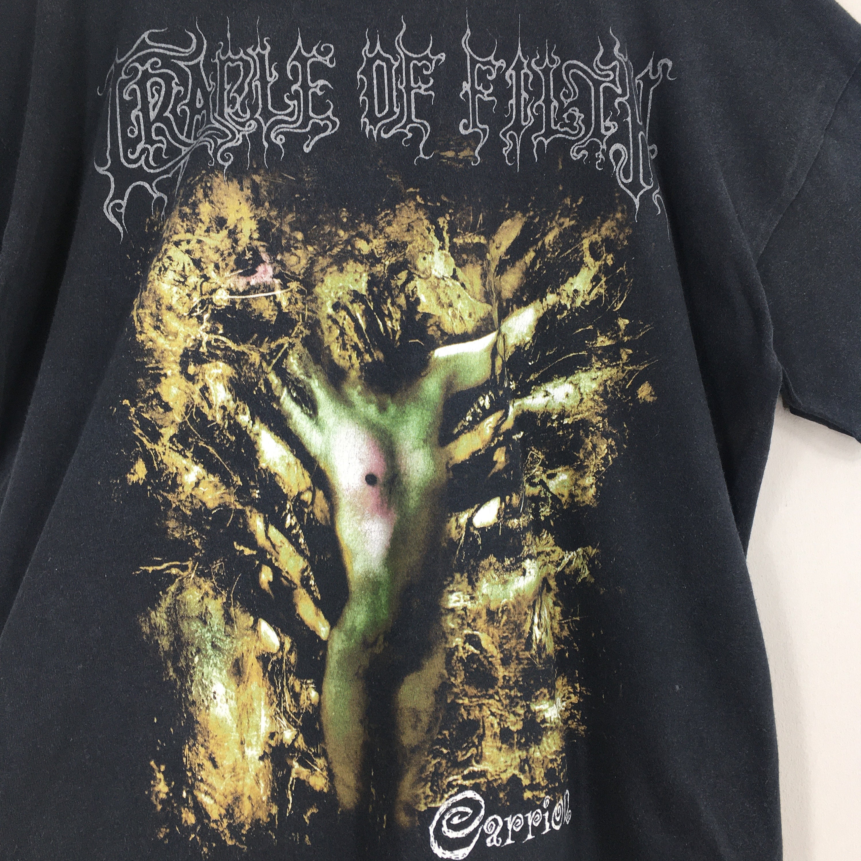 Vintage 90's Cradle of Filth Carrion T Shirt Large Y2K Cradle of