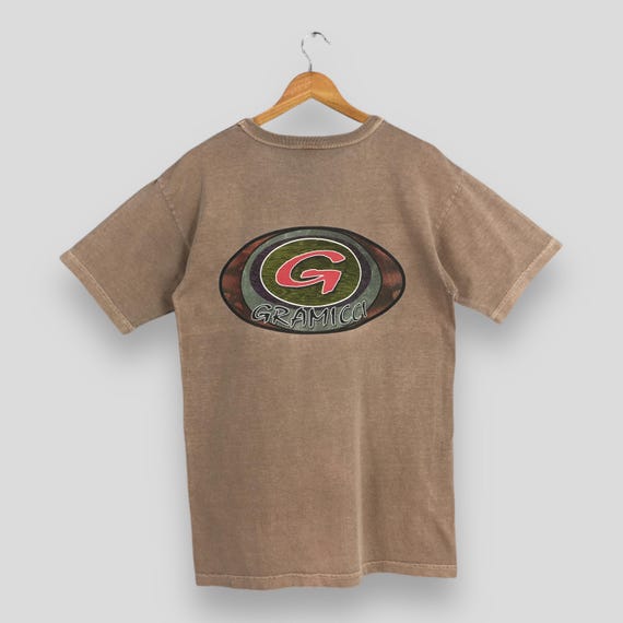 Vintage 90s Gramicci Usa Brown Graphics Tshirt Small Gramicci
