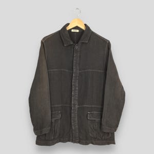 Plantation ISSEY MIYAKE 黒　デニムジャケット　M Vintage Issey Miyake Plantation Linen Buttondown Medium Issey