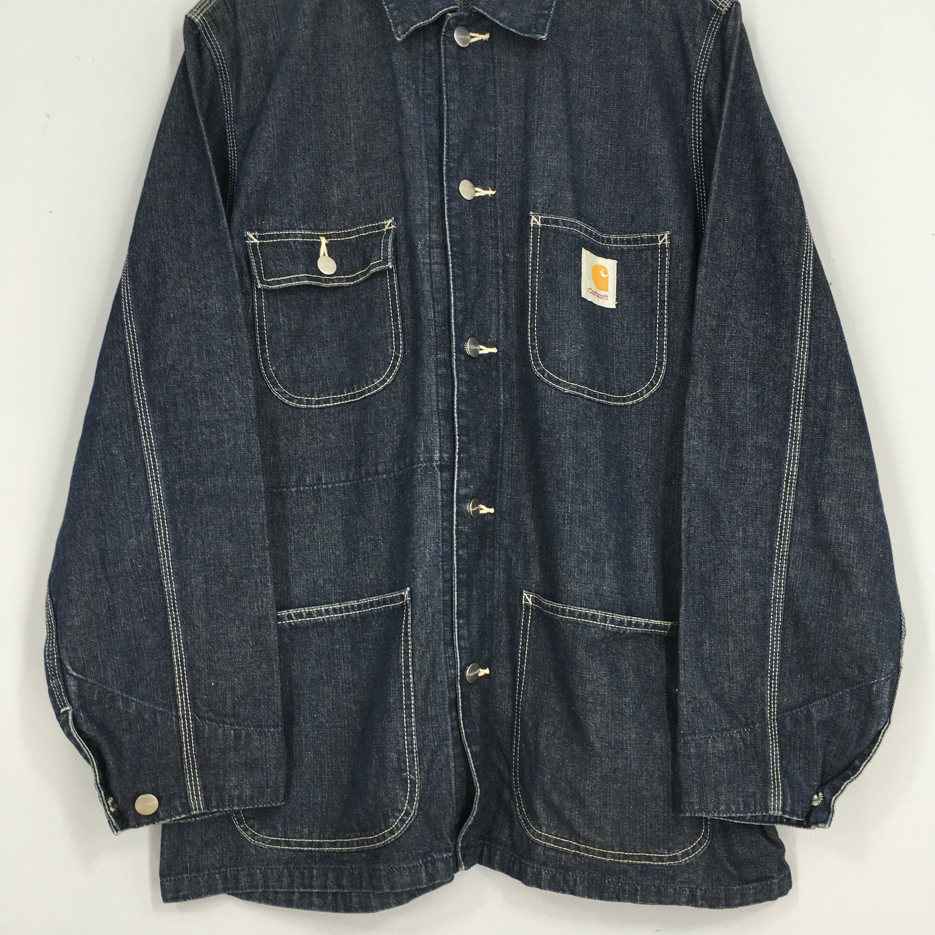 Vintage Carhartt Rugged Workwear Jacket Blue Mens Medium ...