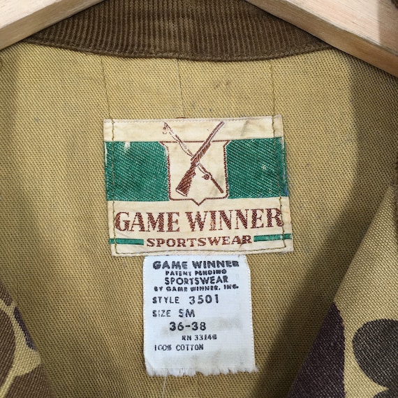 Vintage 70s Game Winner Hunting Duck Camo Jacket … - image 5