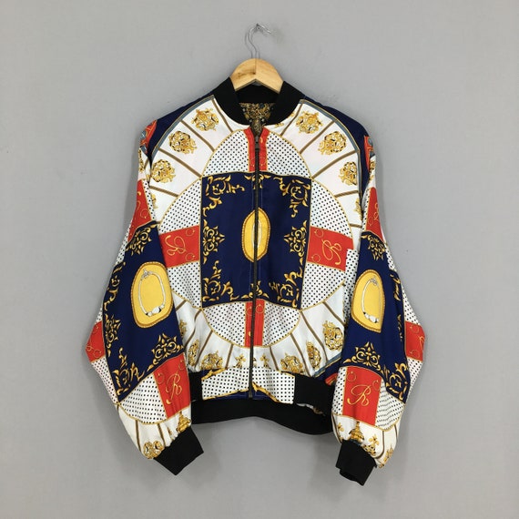 Vintage 90's Royalty Baroque Jacket Large Abstract Pop Art - Etsy