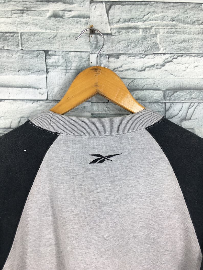 Vintage 90/'s Reebok Sportswear Pullover Sweatshirt Gray Large Reebok Streetwear Jumper Reebok Jumper Crewneck Size L