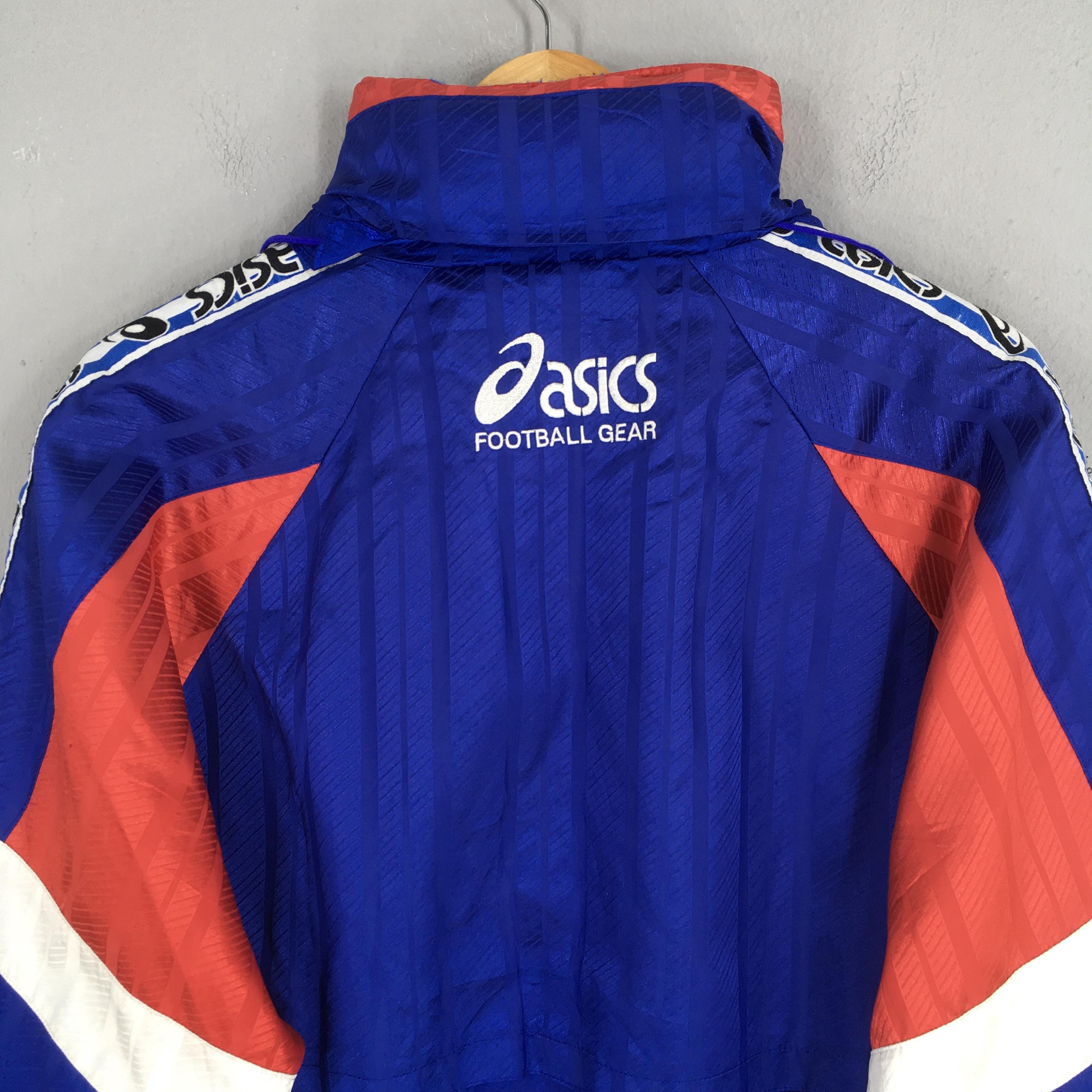 Vintage 90s Asics Japan Windbreaker Hoodie Jacket Xlarge Asics