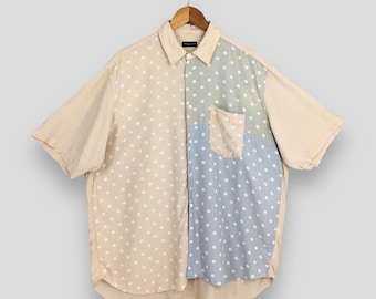 Vintage Comme Des Garcons Homme Plus Camisa XLarge Comme Des Garcons Polkadot Franela Comme Des Garcons Japonés Streetwear Buttondown XL