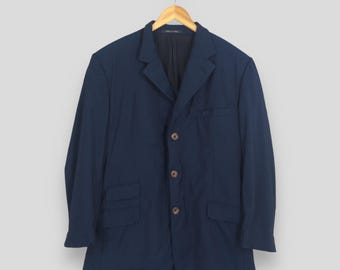 Vintage Comme Des Garcons Blue Striped Coat Blazer Small