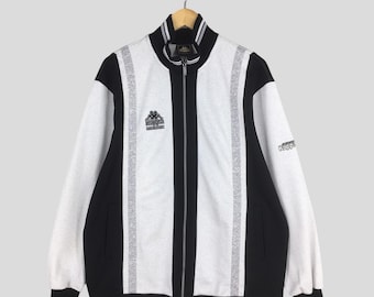 90/91”イタリア製Kappa社のユベ トスジャケットUK/ Mサイズ 黒白 Vintage 90's Kappa Track Jacket – CobbleStore Vintage