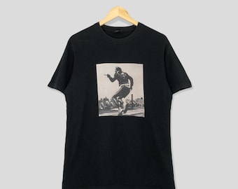 Vintage Keith Haring Photoprint Dance Shuffle Pop Art Tshirt Medium 1990's Keith Haring Artist Cross Finger Artwork Tee Black Size M