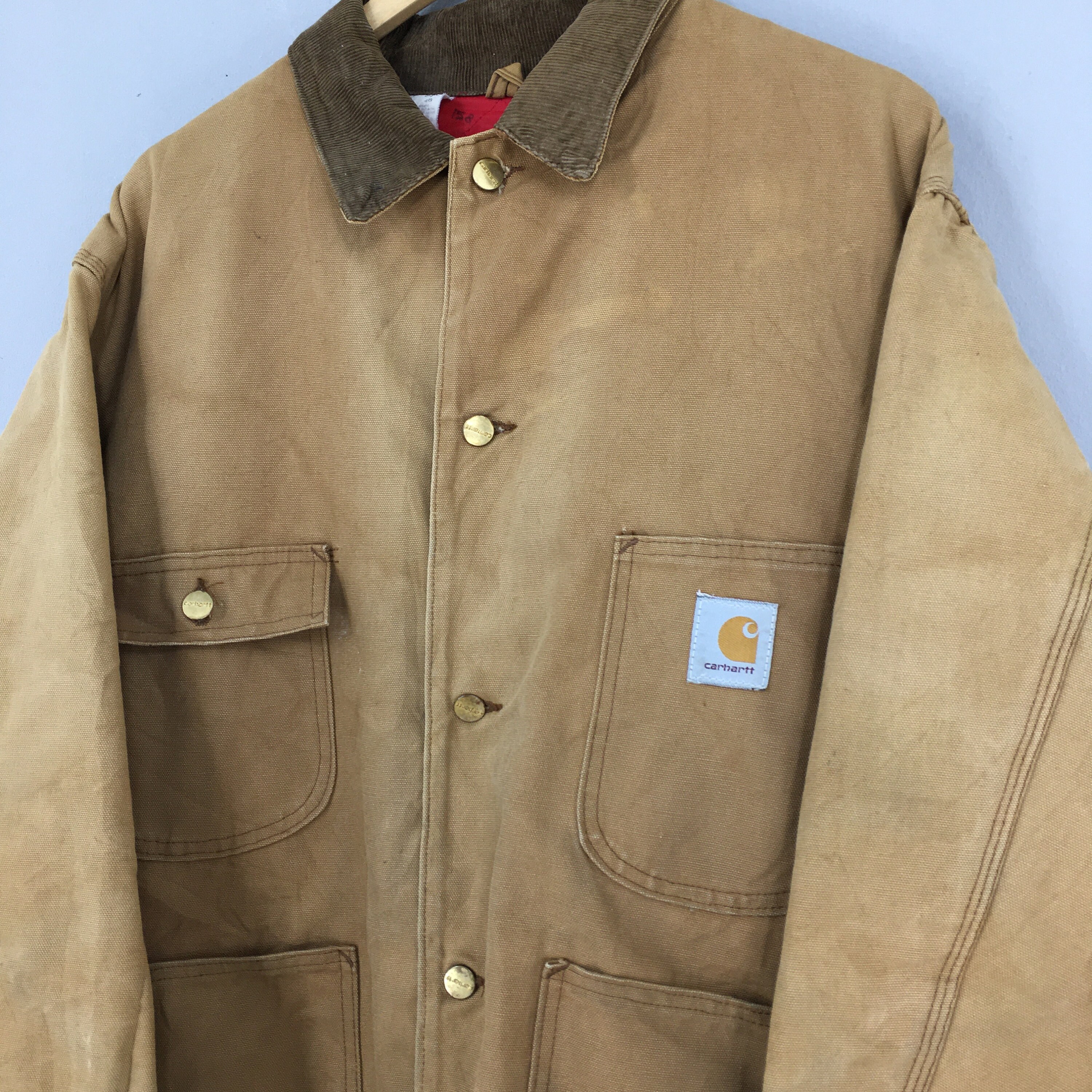 Vintage 80s Carhartt Workwear Chore Denim Jacket Xlarge