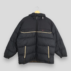 Vintage Nike Black Jacket Embroidery Logo Nike Swoosh Puffer Vintage Nike Black Jacket Embroidery Logo Nike Swoosh Puffer